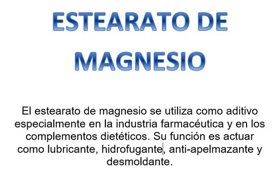 estearato de magnesio alergia