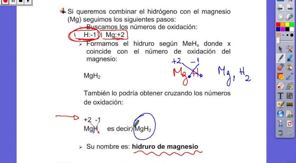 hidruro de magnesio ecuación